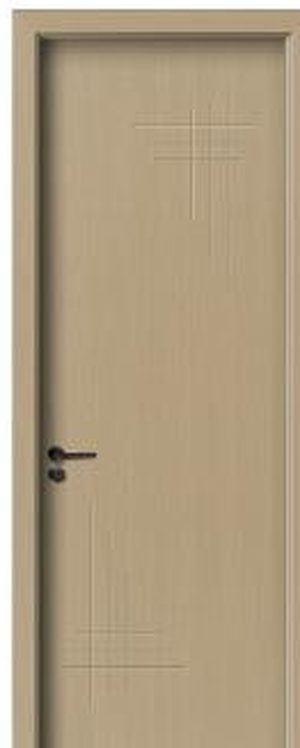 Puerta WPC CS-015, Beige · Texturizado tipo madera con motivo cuadriculado