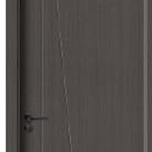 Puerta WPC CS-016, Grafito · Texturizado tipo madera con línea diagonal