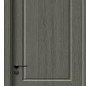 Puerta WPC CS-019, Gris verdoso · Texturizado con dos paneles