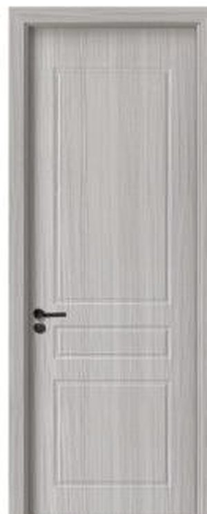 Puerta WPC CS-020, Gris claro · Texturizado tipo madera