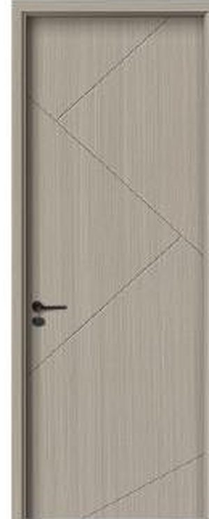 Puerta WPC M-103, Gris · Tipo madera con líneas diagonales