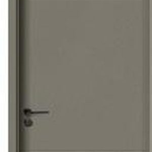Puerta WPC M-114, Gris verdoso · Liso con línea superior