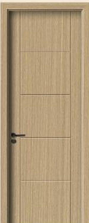 Puerta WPC M-36, Madera clara · Tipo madera con ranuras horizontales