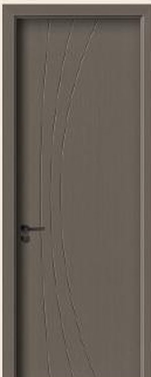 Puerta WPC M-37, Gris oscuro · Liso con líneas curvas