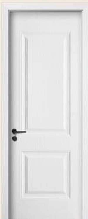 Puerta WPC M-38, Blanco · Relieve de dos paneles