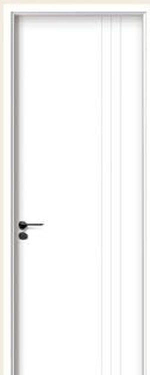Puerta WPC M-44, Blanco · Liso con líneas verticales