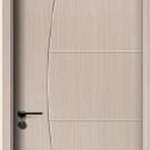 Puerta WPC M-75, Beige · Liso con curva lateral