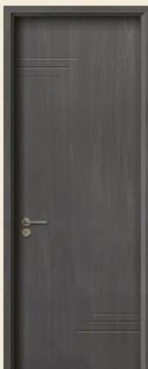 Puerta WPC M-78, Grafito · Tipo madera con detalles
