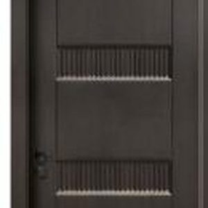 Puerta WPC NM-617, Madera oscura · Franjas horizontales