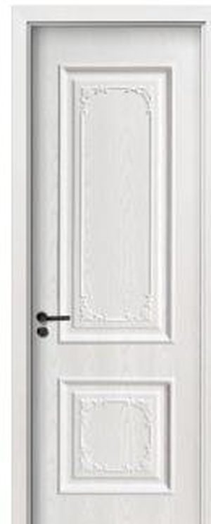 Puerta WPC NM-628, Blanco · Relieve decorativo