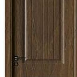 Puerta WPC NM-701, Madera oscura · Relieve de arco