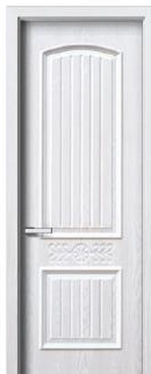 Puerta WPC NM-716, Blanco · Relieve con ranuras