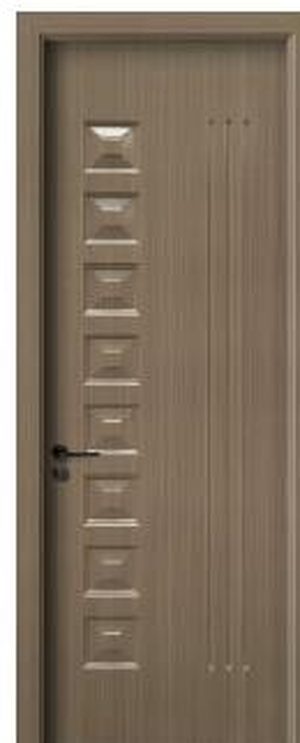 Puerta WPC NM-825, Bronce · Tipo madera con detalles
